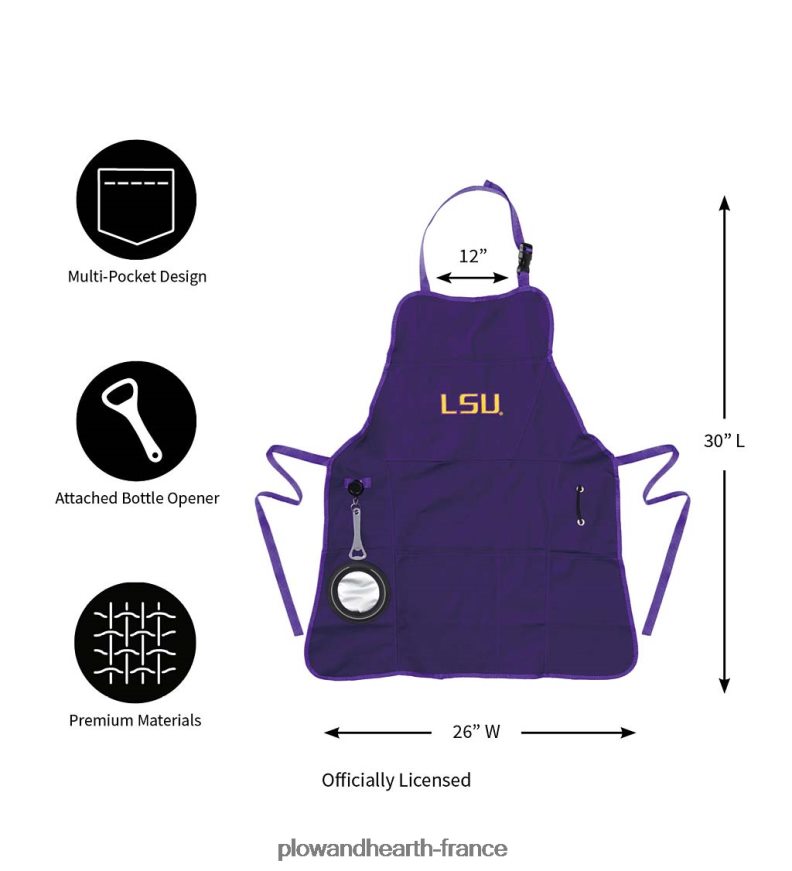 tablier de grillade/cuisine de fierté d'équipe d'université de toile de coton de luxe - texas a & m Plow & Hearth 8642F63025 saisonniers et cadeaux