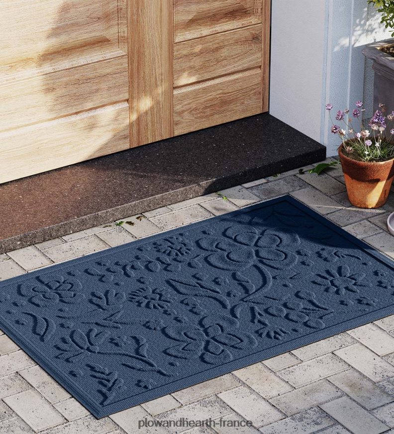 Paillasson floral intérieur/extérieur Waterhog, 2' x 3' - anthracite Plow & Hearth 8642F61319 tapis et nattes