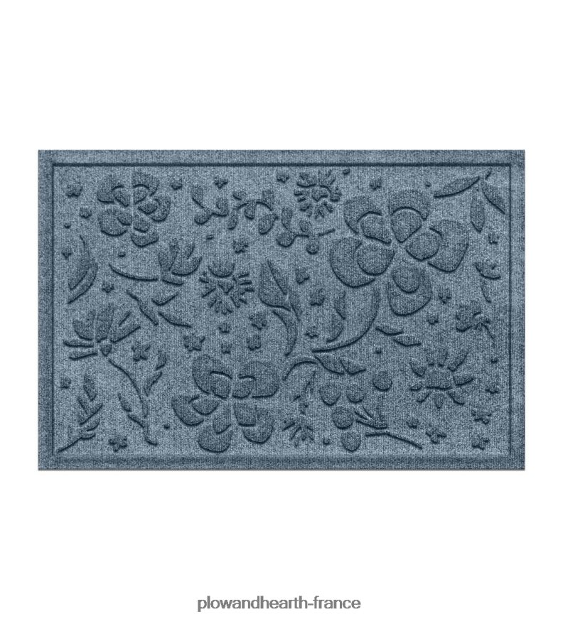 Paillasson floral intérieur/extérieur Waterhog, 2' x 3' - anthracite Plow & Hearth 8642F61319 tapis et nattes