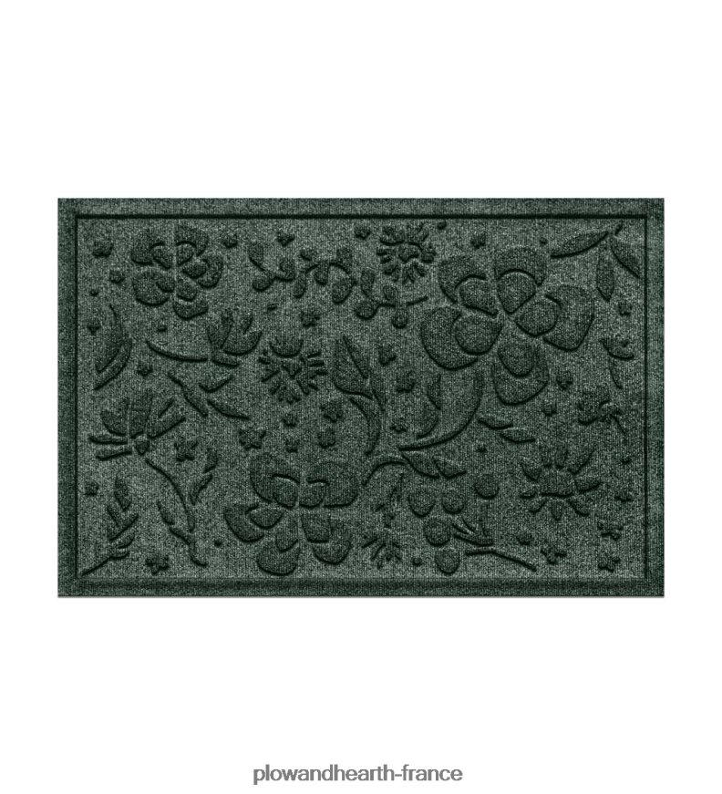 Paillasson floral intérieur/extérieur Waterhog, 2' x 3' - anthracite Plow & Hearth 8642F61319 tapis et nattes