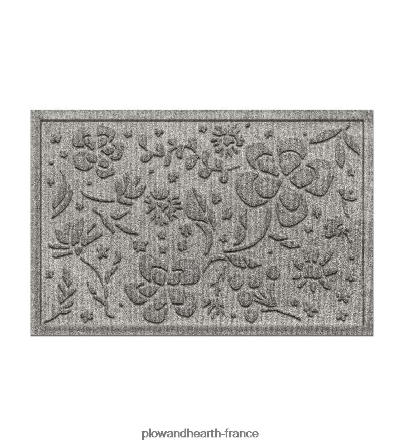 Paillasson floral intérieur/extérieur Waterhog, 2' x 3' - anthracite Plow & Hearth 8642F61319 tapis et nattes