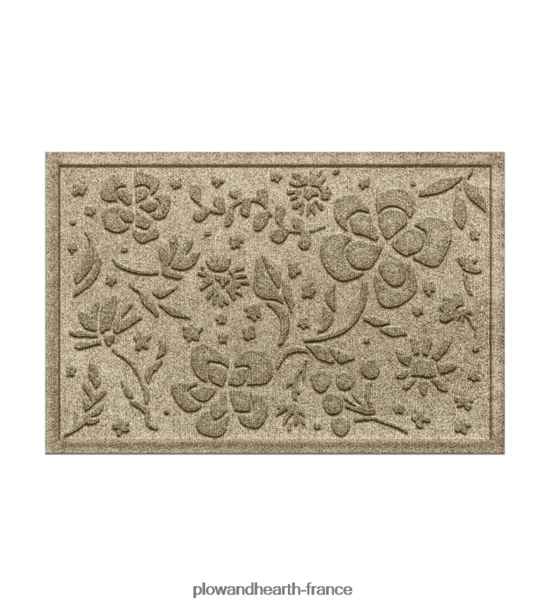 Paillasson floral intérieur/extérieur Waterhog, 2' x 3' - anthracite Plow & Hearth 8642F61319 tapis et nattes