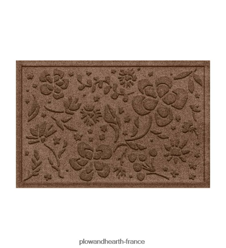 Paillasson floral intérieur/extérieur Waterhog, 2' x 3' - anthracite Plow & Hearth 8642F61319 tapis et nattes