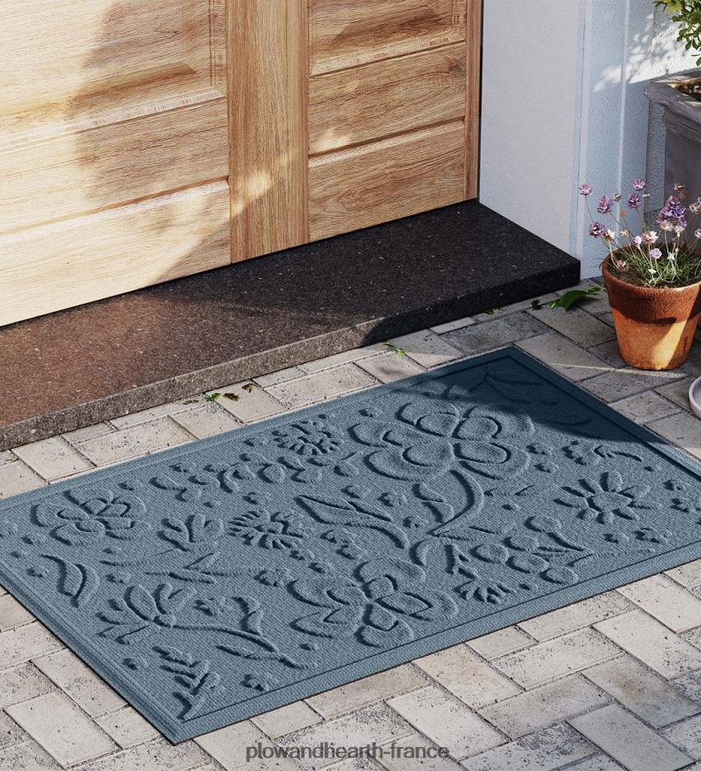 Paillasson floral intérieur/extérieur Waterhog, 2' x 3' - anthracite Plow & Hearth 8642F61319 tapis et nattes