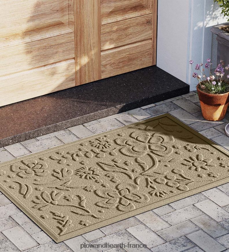 Paillasson floral intérieur/extérieur Waterhog, 2' x 3' - anthracite Plow & Hearth 8642F61319 tapis et nattes