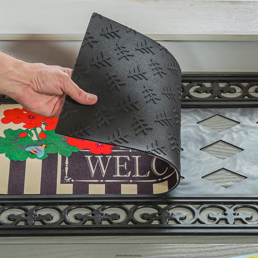 plateau de tapis de sassafras à parchemin de fleurs intérieur/extérieur Plow & Hearth 8642F61535 tapis et nattes