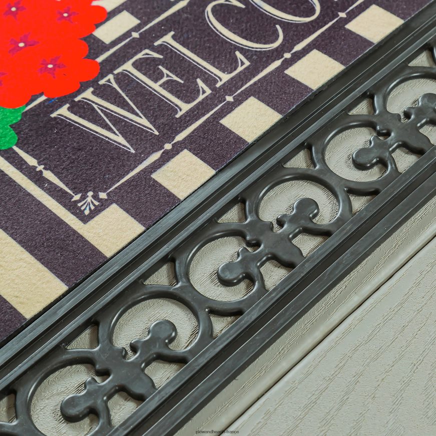 plateau de tapis de sassafras à parchemin de fleurs intérieur/extérieur Plow & Hearth 8642F61535 tapis et nattes