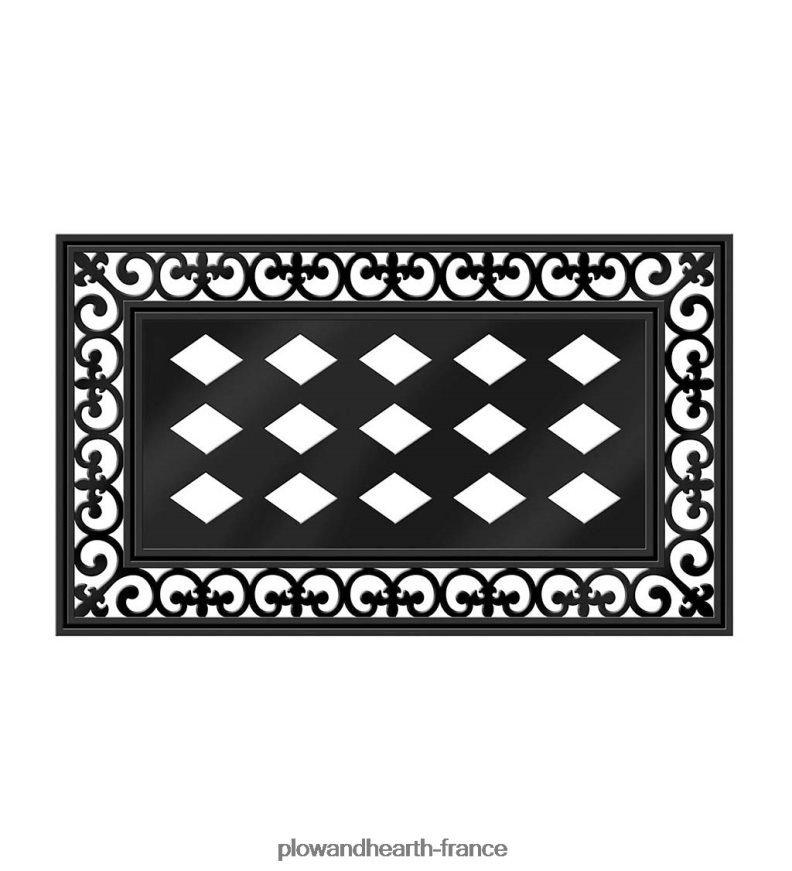 plateau de tapis de sassafras à parchemin de fleurs intérieur/extérieur Plow & Hearth 8642F61535 tapis et nattes