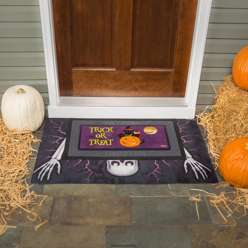 tapis de superposition de squelette effrayant Plow & Hearth 8642F61964 tapis et nattes