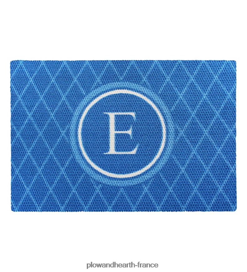 paillasson monogram argyle aspect sisal - bleu Plow & Hearth 8642F61899 tapis et nattes