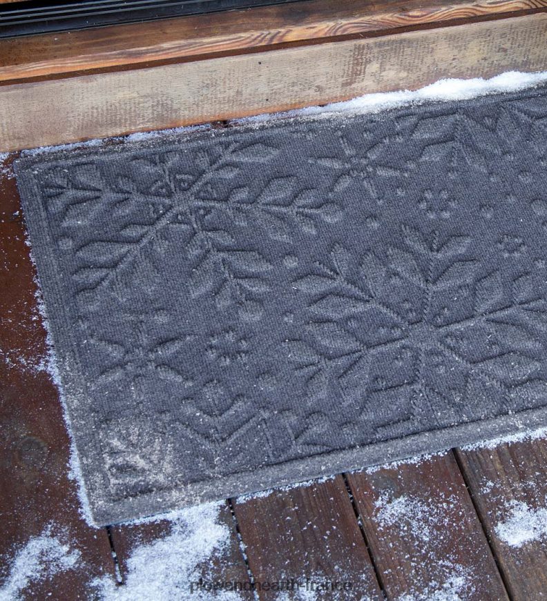 Paillasson flocon de neige Waterhog, 20 x 30 - pierre bleue Plow & Hearth 8642F61750 tapis et nattes