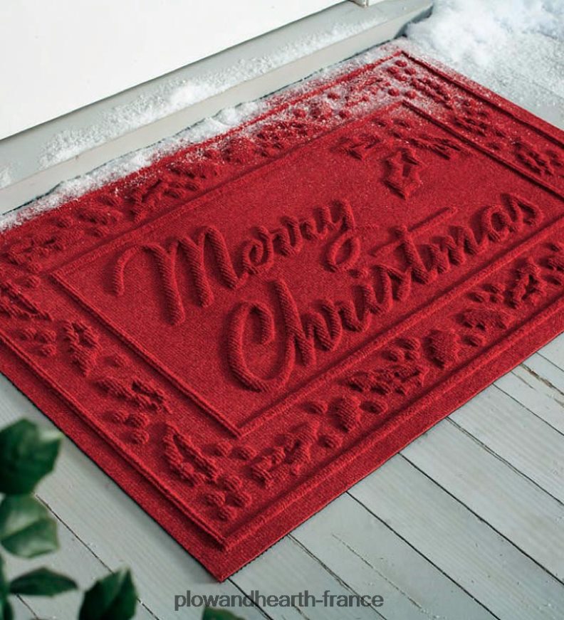 Paillasson joyeux Noël Waterhog, 20 x 30 - vert Plow & Hearth 8642F61752 tapis et nattes
