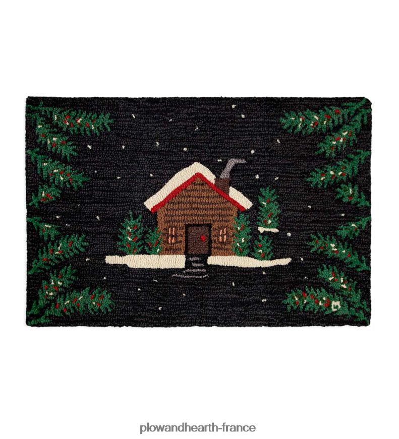 tapis en laine crocheté à la main Pinewoods Plow & Hearth 8642F61753 tapis et nattes