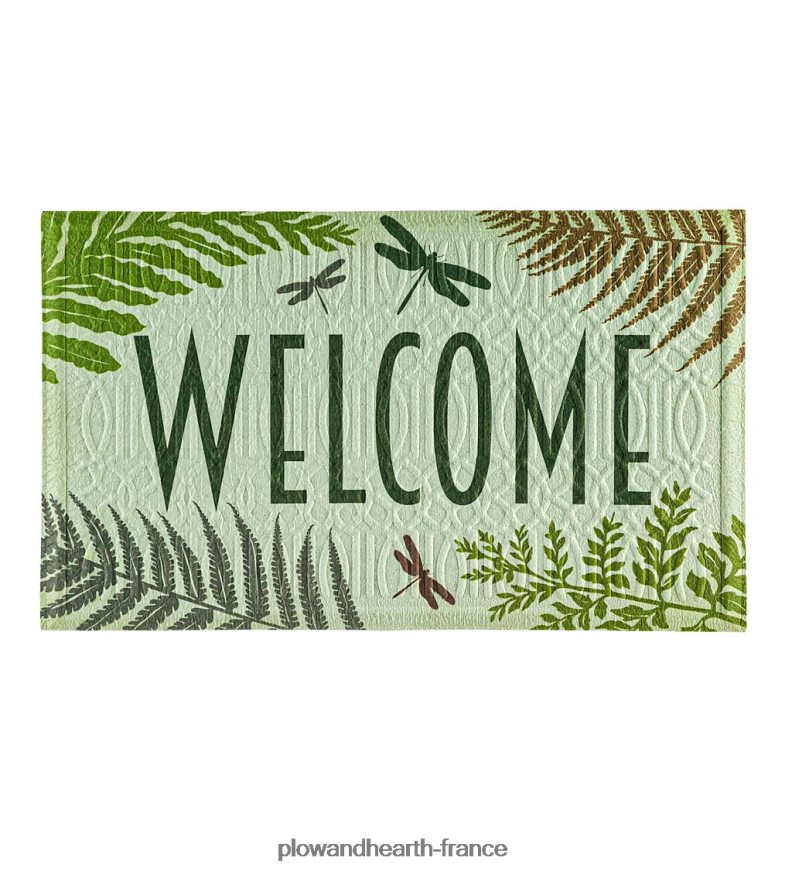 tapis de sol en relief libellule bienvenue Plow & Hearth 8642F61925 tapis et nattes