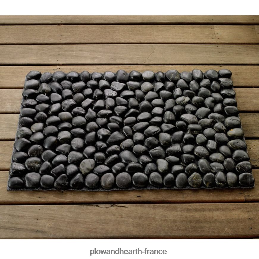 tapis de sol river rock - blanc Plow & Hearth 8642F61923 tapis et nattes