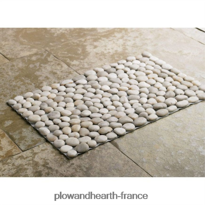 tapis de sol river rock - blanc Plow & Hearth 8642F61923 tapis et nattes