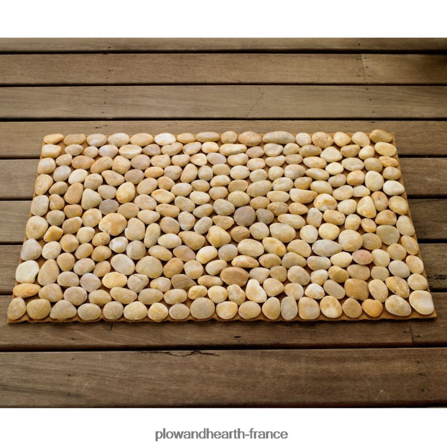 tapis de sol river rock - blanc Plow & Hearth 8642F61923 tapis et nattes