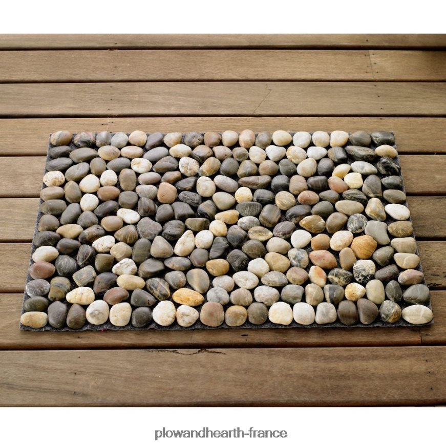 tapis de sol river rock - blanc Plow & Hearth 8642F61923 tapis et nattes