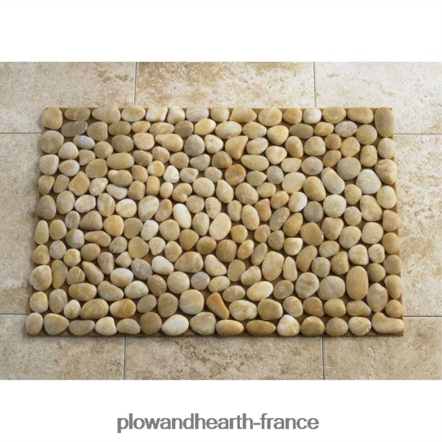 tapis de sol river rock - blanc Plow & Hearth 8642F61923 tapis et nattes