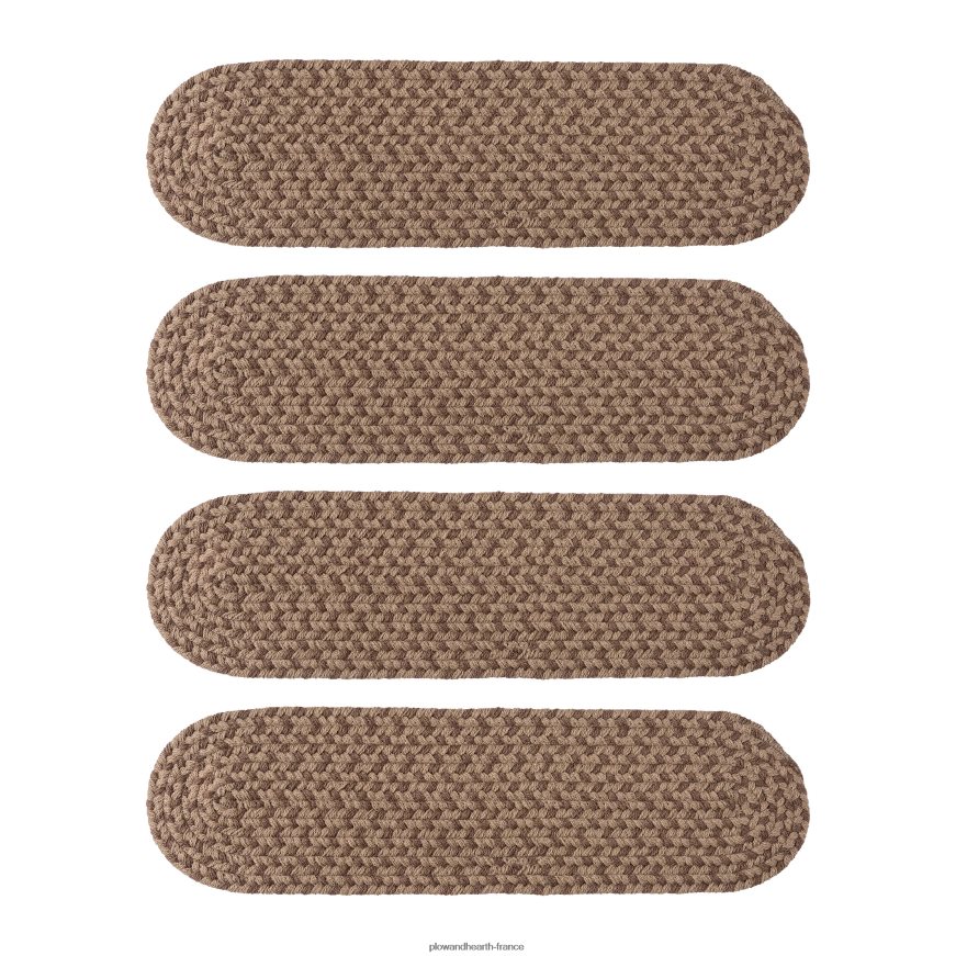 marche d'escalier de Virginie tressée en laine fabriquée aux États-Unis, ensemble de 4 - givre Plow & Hearth 8642F61914 tapis et nattes