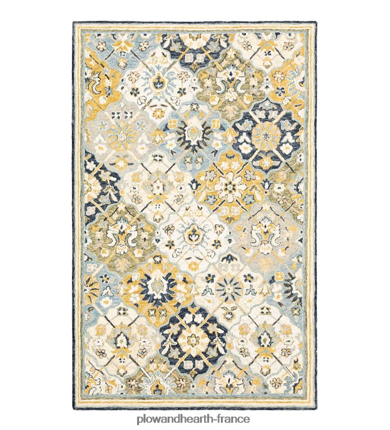 Tapis en laine à treillis Willow Oaks Plow & Hearth 8642F61862 tapis et nattes