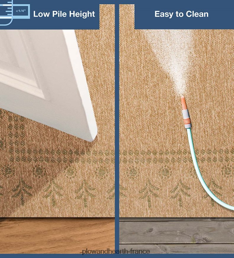 Tapis imprimé bloc Toulouse intérieur/extérieur Plow & Hearth 8642F61798 tapis et nattes