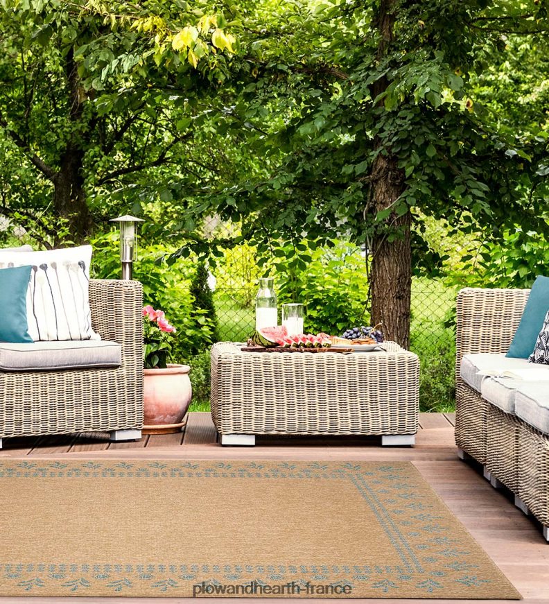 Tapis imprimé bloc Toulouse intérieur/extérieur Plow & Hearth 8642F61798 tapis et nattes