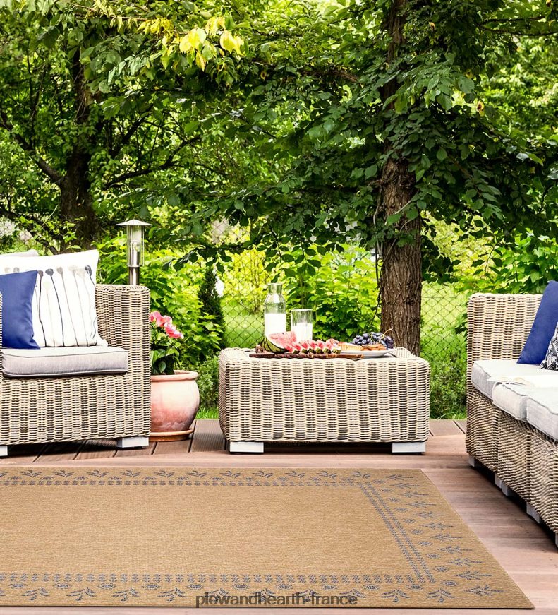 Tapis imprimé bloc Toulouse intérieur/extérieur Plow & Hearth 8642F61798 tapis et nattes