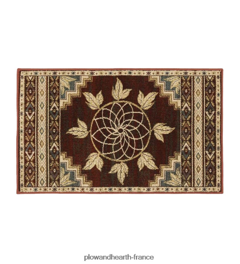 Tapis à panneaux anciens Vista, 30 x 50 - rouge Plow & Hearth 8642F61893 tapis et nattes