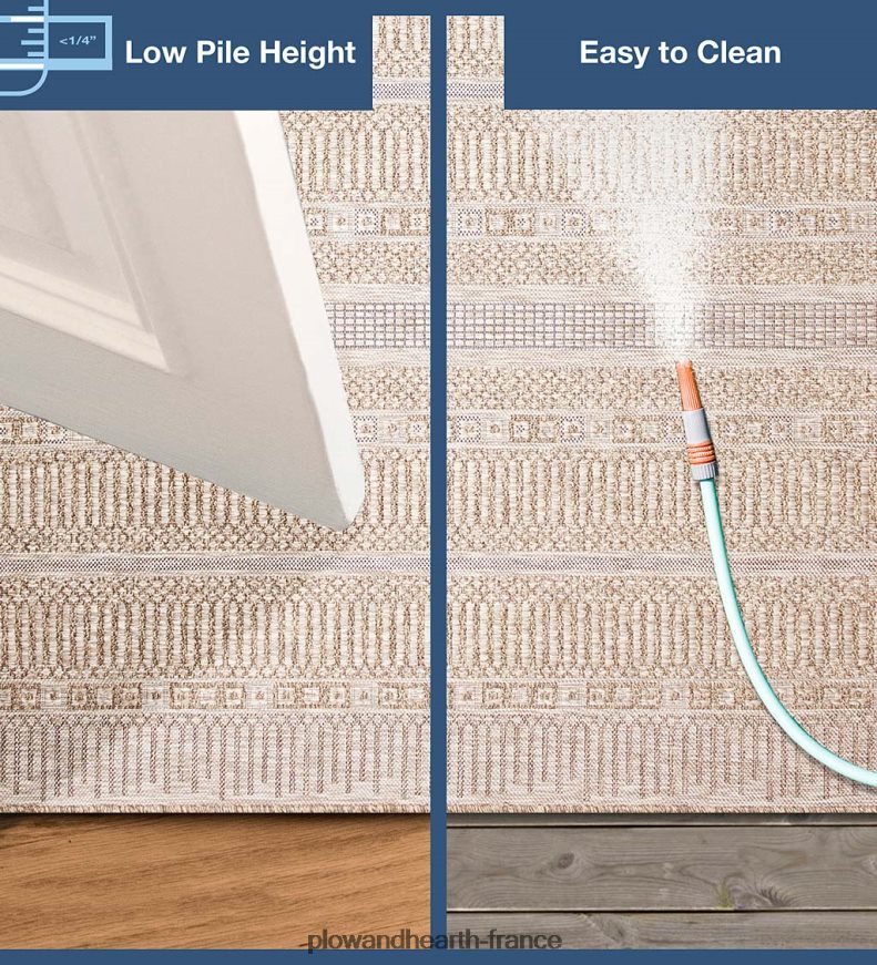 Tapis rayé beachcomber intérieur/extérieur Plow & Hearth 8642F61801 tapis et nattes