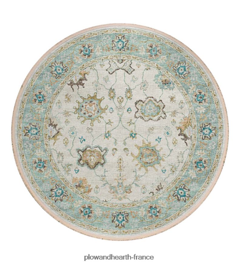 Tapis rond bordure marietta Plow & Hearth 8642F61793 tapis et nattes