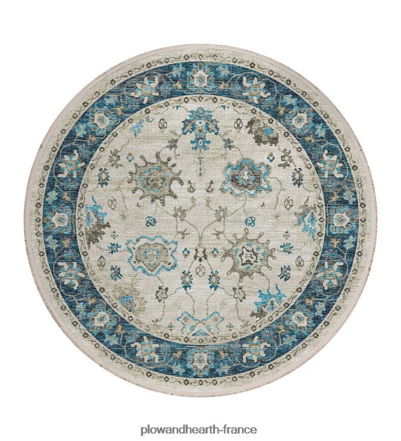 Tapis rond bordure marietta Plow & Hearth 8642F61793 tapis et nattes