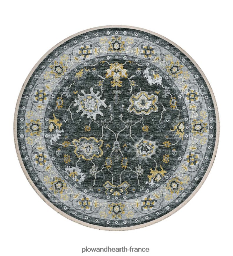 Tapis rond bordure marietta Plow & Hearth 8642F61793 tapis et nattes