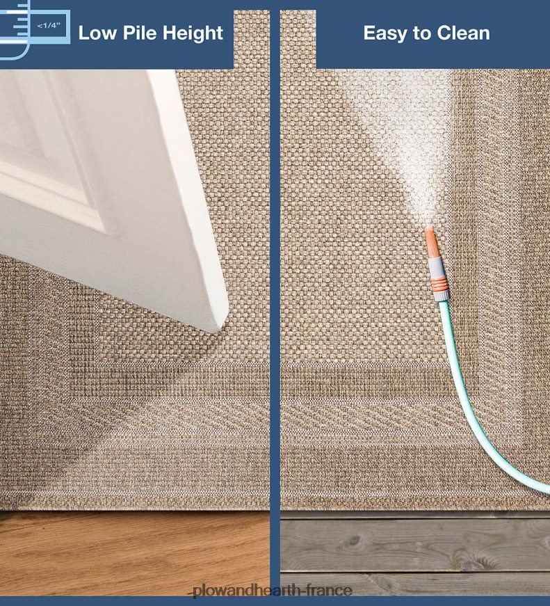 tapis de bordure beachcomber intérieur/extérieur Plow & Hearth 8642F61789 tapis et nattes