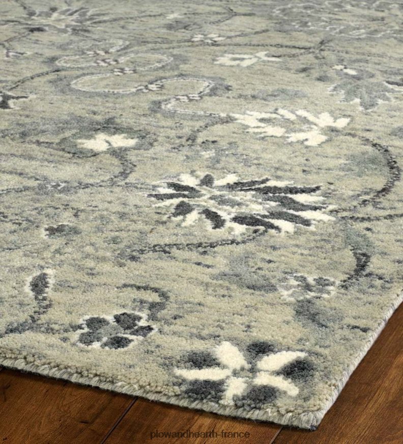 tapis en laine gris carmona Plow & Hearth 8642F61863 tapis et nattes