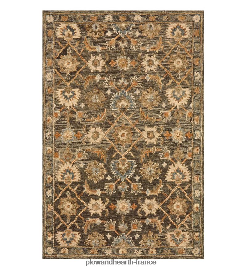 tapis en laine à treillis kensington Plow & Hearth 8642F61860 tapis et nattes
