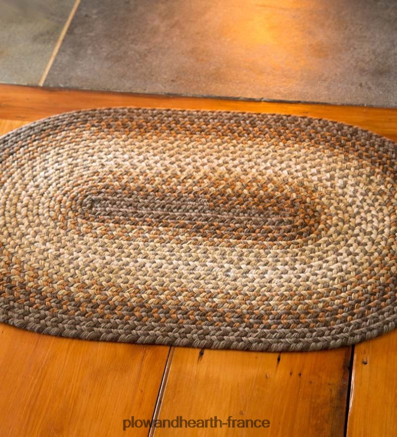 tapis virginia tressé en laine fabriqué aux États-Unis Plow & Hearth 8642F61778 tapis et nattes